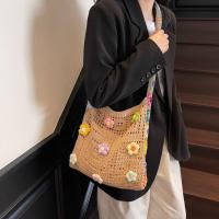Bolso de hombro tejido bohemio, estilo étnico, gran capacidad, bandolera de ganchillo bohemio, estilo perezoso, bolso tejido informal calado - details 15
