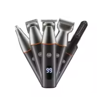 Cortadora de pelo eléctrica para hombre, máquina de afeitar profesional 5 en 1, resistente al agua, con carga usb - details 7