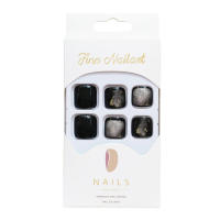 Lentejuelas doradas negras para mujeres y niñas, uñas postizas grandes y elegantes manchadas, manicura DIY - details 5