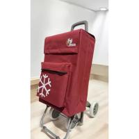 Carrito de Compras Plegable Ligero Resistente, 4 Ruedas, Capacidad de Carga de 40 Litros para Compras de Alimentos - details 2