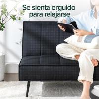 Sofá Cama - Sofá Cama Plegable 2 en 1 - Adecuado para habitaciones de invitados y espacios pequeños - PVC Negro - details 30