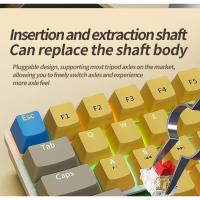 Teclado mecánico para juegos con cable MUCAI-USB, interruptores ópticos Gateron para escritorio, eje retroiluminado por LED, 61 teclas - details 6