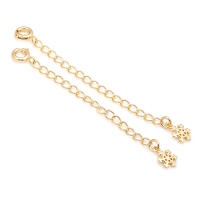 Cadenas de latón de Color dorado de 18K con extremo de gota, cadenas extensibles con cierres redondos de resorte, suministros de joyería Diy de alta calidad para mujer - details 5