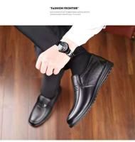 Zapatos planos transpirables informales con un solo botón a la moda británica de negocios de piel de vaca con punta redonda para hombre - details 6