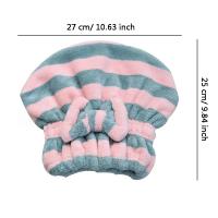 Toalla de Secado Rápido para el Cabello Gorro de Ducha con Rayas para Mujer Súper Absorbente - details 4