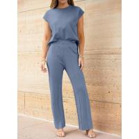 2025 Conjunto informal de punto para mujer: suéter de punto sin mangas + conjunto de dos piezas con pantalones de pierna ancha - details 24
