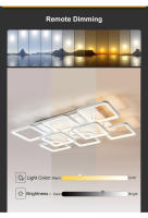 LEFAN-luces LED para habitación, lámparas de techo modernas para sala de estar, dormitorio, Hotel, oficina, Rectangular, regulable, 90CM - details 2