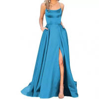 Graduación para mujer, elegante largo con diseño sin espalda, vestidos formales de talla grande - details 4
