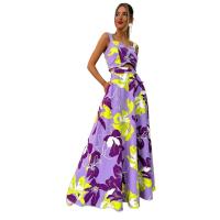 Estiloso Traje de Falda con Camisola Impresa y Dobladillo Grande, Traje de Mujer Primavera Verano 2024 - details 1