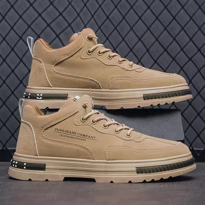 Zapatos deportivos y versátiles para hombre, botas de piel sintética, antideslizantes y transpirables, a la moda juvenil, para primavera - 1