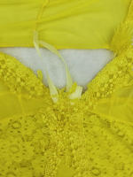 Lencería yukata de encaje, camisón sexy de encaje de malla transparente con abertura frontal y tirantes - details 28