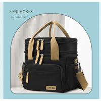 Bolsa de almuerzo de doble capa Bolsa de hielo portátil de gran capacidad Bolsa de almuerzo expandible portátil a prueba de fugas Bolsa de picnic - details 12