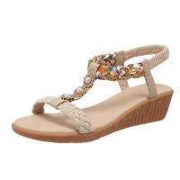 Sandalias de tacón de cuña para mujer, zapatos de verano - details 1