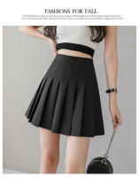 Falda plisada blanca para mujer de cintura alta, cierre de cremallera, estilo preppy, moda estudiantil, danzas en negro - details 5