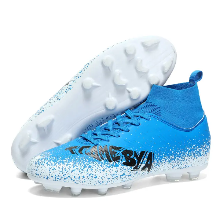 Zapatos de entrenamiento de césped transpirables de caña alta para fútbol sala y exterior - 1