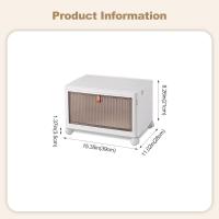 Caja de almacenamiento de plástico plegable, gruesa y duradera, transparente, apilable con tapas y ruedas, para dormitorios, salas de estar, coche - details 21