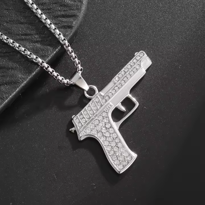 Colgante conmemorativo con foto de espejo de alas de Ángel con incrustaciones de cristal de hielo, collar de circonia, joyería de moda para parejas, regalo de cumpleaños - 1