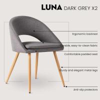 Pack de 2 Sillas de Comedor Tapizadas, Acolchadas y Ergonómicas, Estilo Moderno para Salón, Dormitorio o Cocina - details 21