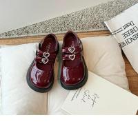Zapatos de princesa con lazo amoroso para niñas, calzado de baile de actuación para fiesta, de cuero, con punta redonda y suela suave, color negro, novedad de 2024 - details 4