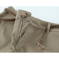 Pantalones casuales de mujer en verano con cinturón trenzado, cintura media, estilo versátil para todas las ocasiones - details 4