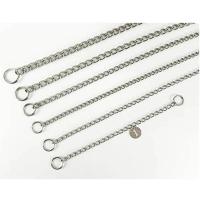 acero inoxidable, eslabón cubano plateado, cadena deslizante perro, Collar estrangulación, collares de perro antideslizantes - details 3