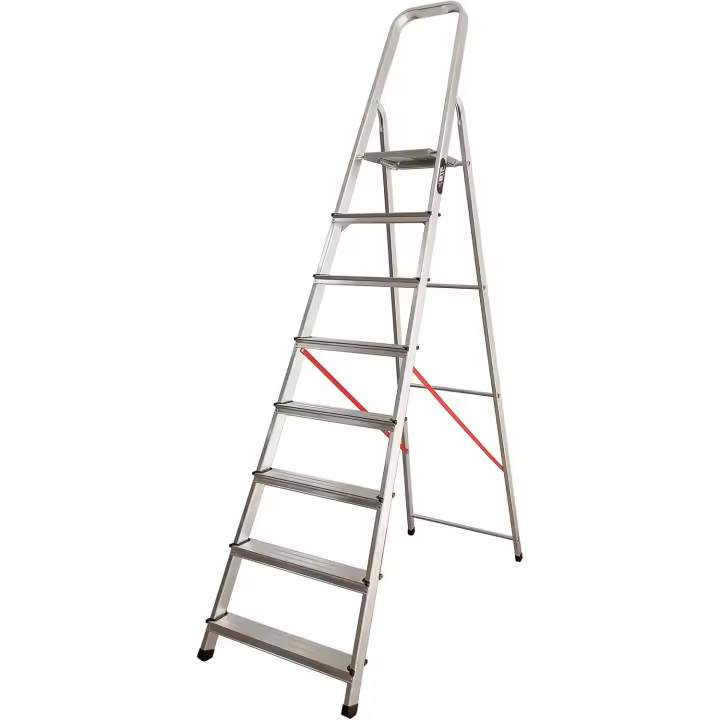 Escalera Plegable de Aluminio 8 Peldaños Portátil y Plegable Hecho en Europa - 1