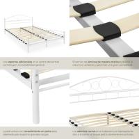 Cama de Boda Romántica y Estable Estructura de Cama de Madera Base de Cama Resistente - details 13