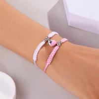 2 unids/set corazón romántico magnético atraer pareja para Mujeres Hombres moda cuerda trenzada pulsera a juego joyería de amistad - details 38