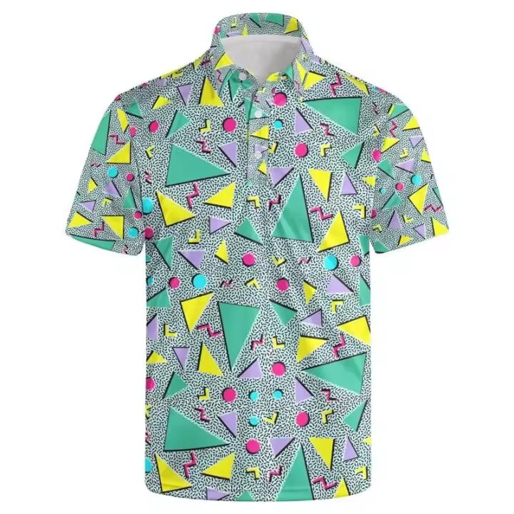Polo hawaiano clásico, estampado 3D para hombre, camiseta de manga corta con botones, streetwear, estilo retro de los años 80 y 90 - 1