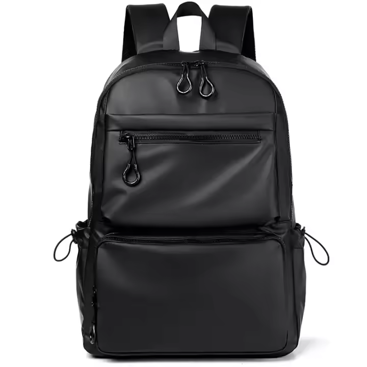 Mochila de 14 pulgadas para hombre Mochila de viaje de gran capacidad Color sólido - 1
