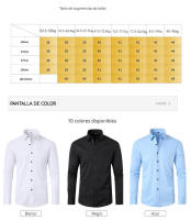 Camisa entallada de negocios minimalista elástica en cuatro direcciones para hombre, fácil de planchar y resistente a las arrugas - details 6