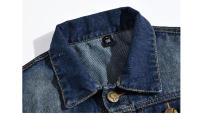 Chaquetas de mezcla para hombre, ropa de moda, chaquetas sin mangas con cinta, algodón, retro, verano y otoño - details 3
