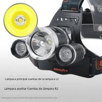 Linterna frontal Led superbrillante, faro con batería recargable 18650, para pesca, caza al aire libre - details 2