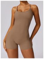 Material de nylon cruzado del estilo sólido sin mangas del top corto del puente de la yoga para el verano/primavera - details 11