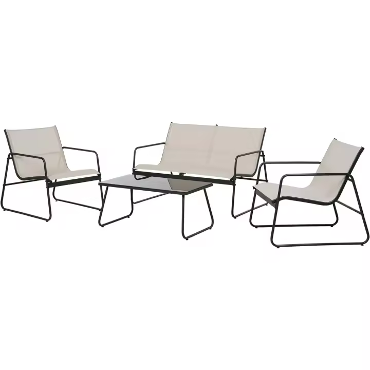Juego de comedor de jardín, sillas de mesa para balcón, jardín, exterior (marrón) - 1