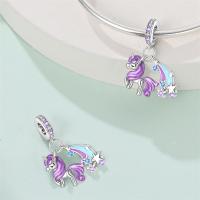 Encanto de Flamenco y Unicornio de Plata Esterlina 925 Joyería de Pulsera Original DIY para Mujeres - details 21