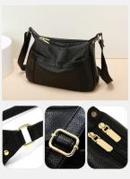 Bolso Cruzado de Cuero Genuino Minimalista Mango Ajustable, Gran Capacidad, Cierre de Cremallera, Elegante Accesorio para Uso Diario y Profesional - details 5