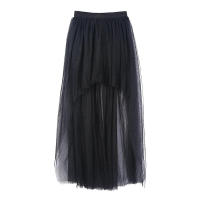 Falda gótica Punk para mujer, talla elástica, cuello alto, estilo Bo, Cosplay de Halloween, Maxi vestido asimétrico de tul suave - details 10