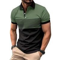 Polo de manga corta a la moda de verano para hombre con cuello abotonado, top de negocios de edición regular para hombre - details 1
