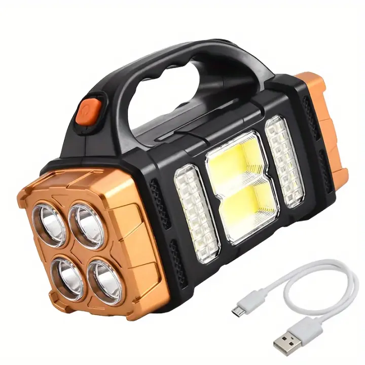 Luz LED Solar multifuncional para acampar, linterna recargable portátil brillante, adecuada para senderismo y acampada al aire libre - 1