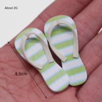 1 par 1:12 casa de muñecas chanclas Mini madera miniatura chanclas decoración simulada Mini zapatillas casuales juguetes para niños - details 1