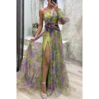 Vestido de malla multifuncional elegante para mujer con estilo de hombros descubiertos - details 6