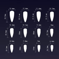Uñas postizas de larga duración, cabeza puntiaguda difuminada, Ultra flexible, uso en actuaciones en escenario - details 7