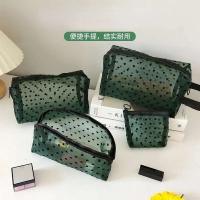 Bolsa con cierre de malla de nailon para cosméticos, organizador de artículos de tocador en forma de corazón, bolsas de maquillaje, multifuncional, lápiz labial, monedero - details 8