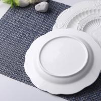 Juego de Platos de Carga de Porcelana Blanca Empresada 3pcs 6+8+10 pulgadas - details 10
