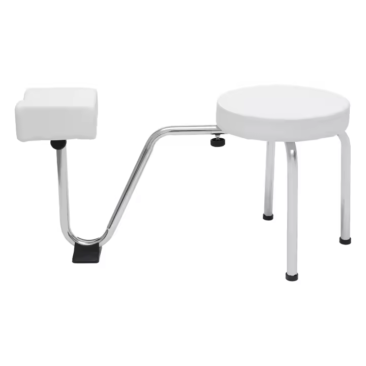 Taburete portátil para salón, spa, pedicura, reposapiés, silla, altura ajustable, longitud para manicuristas, pedicuristas, tatuadores, maquilladores - 1
