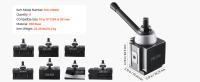 SucceBuy Juego de portaherramientas de cambio rápido, 8 piezas, tipo cuña con portaherramientas de torno, accesorios de herramientas de torneado para mini torno de metal y metal de 10"-15", acero duradero - details 6