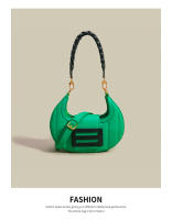Bolso tejido para axila para mujer, bolsa de sillín con dientes de Luna, diseño de nicho, novedad de 2024 - details 17