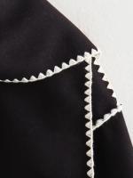 Chaqueta elegante suelta de media temporada para mujer, cuello con bufanda en zigzag, ropa de moda, otoño e invierno, 2024 - details 55