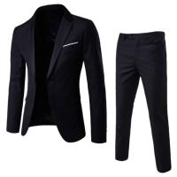 Trajes de boda elegantes para hombre, conjunto de 2 piezas, chaquetas, chaleco, pantalones, Blazers de lujo, traje Formal, moda clásica, disfraz completo 2024 - details 4